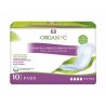 ORGANYC Incontinencia Extra compresas algodón orgánico 100% 10 uds