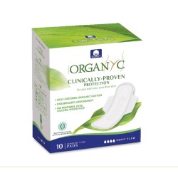 ORGANYC PACKx2 Noche con alas Compresas Algodón Orgánico 100%