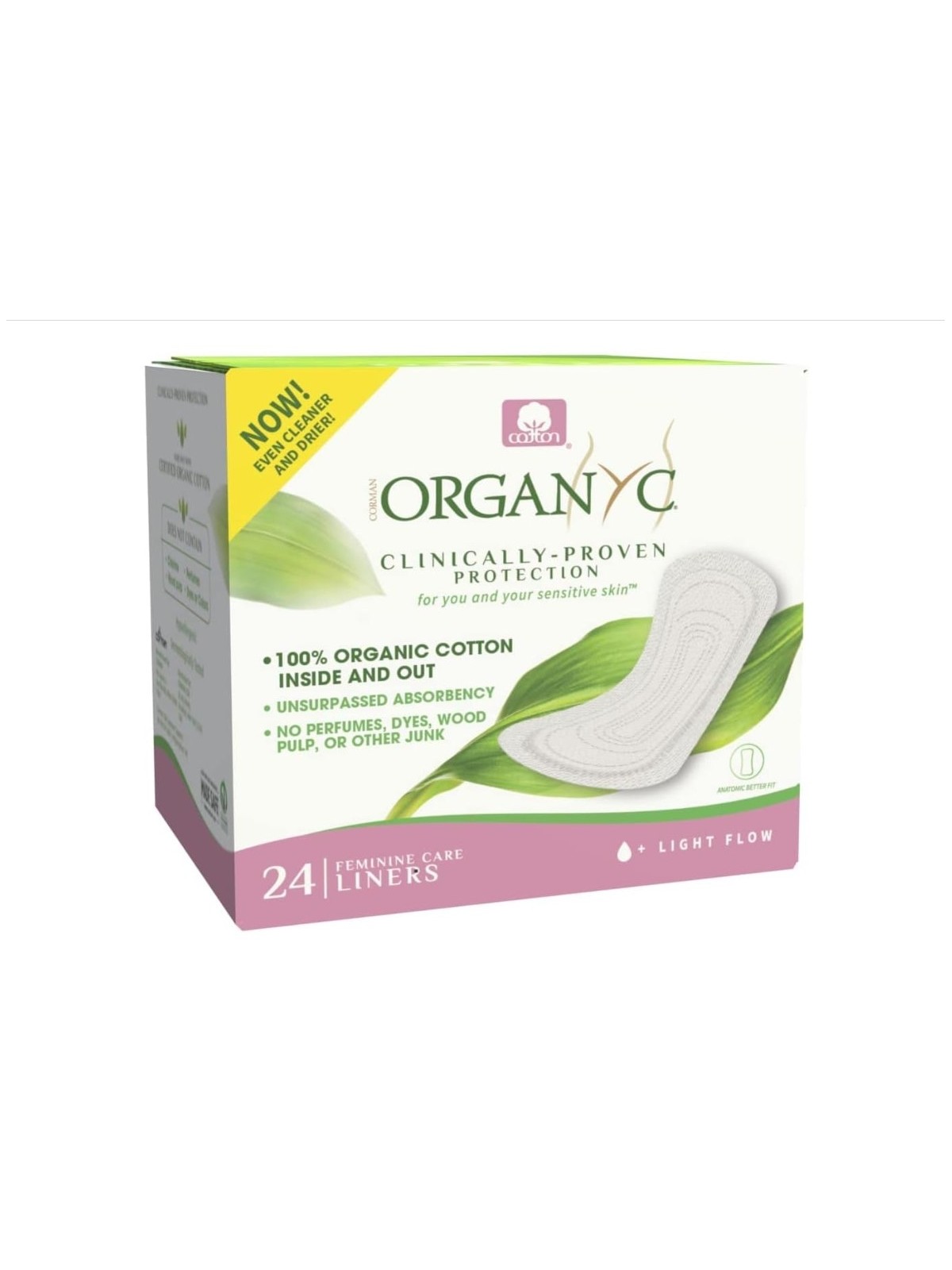 ORGANYC Salvasilps de algodón orgánico 100% 24 uds