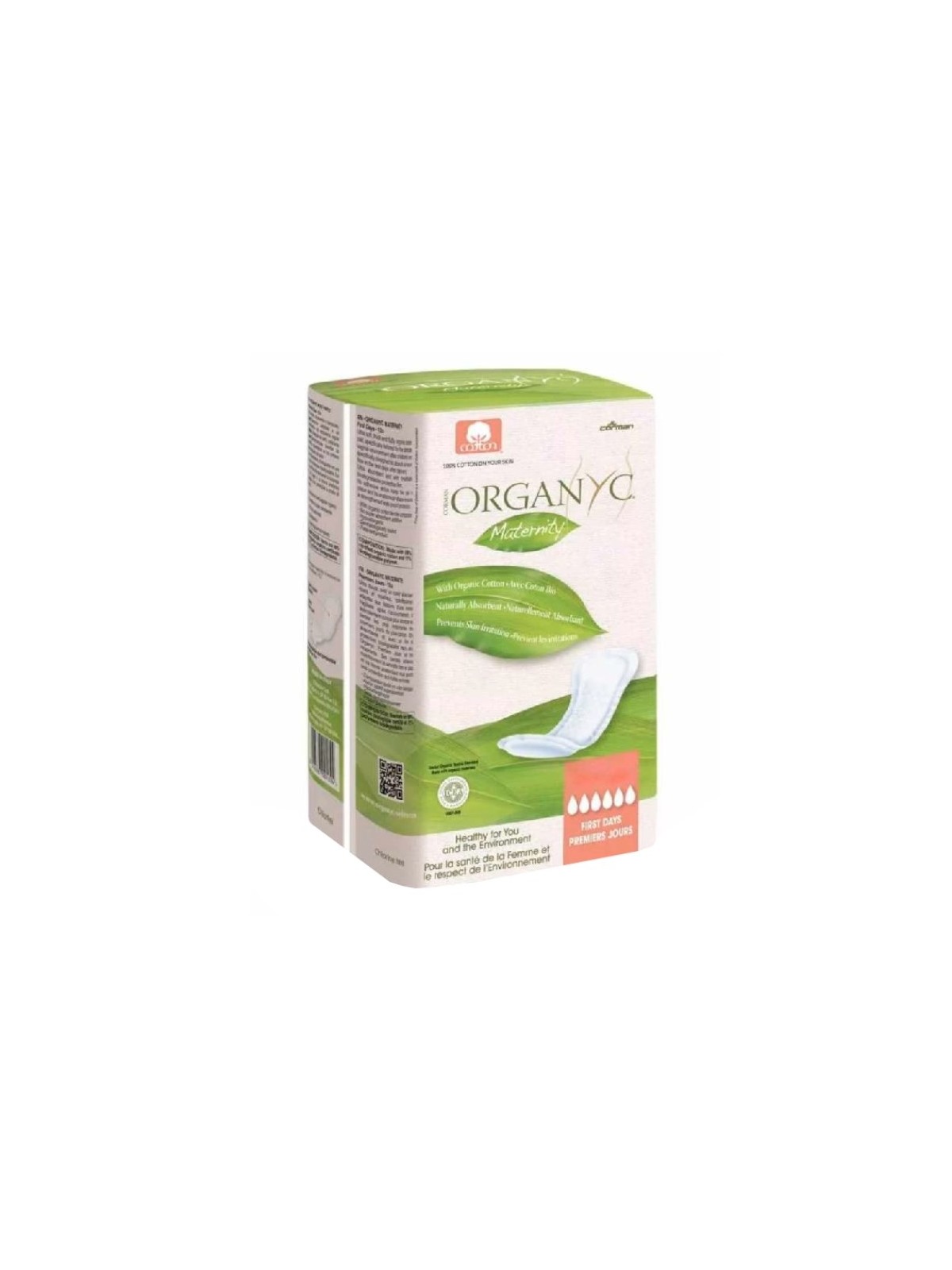 ORGANYC Post-parto Compresas algodón orgánico 100% 12 uds