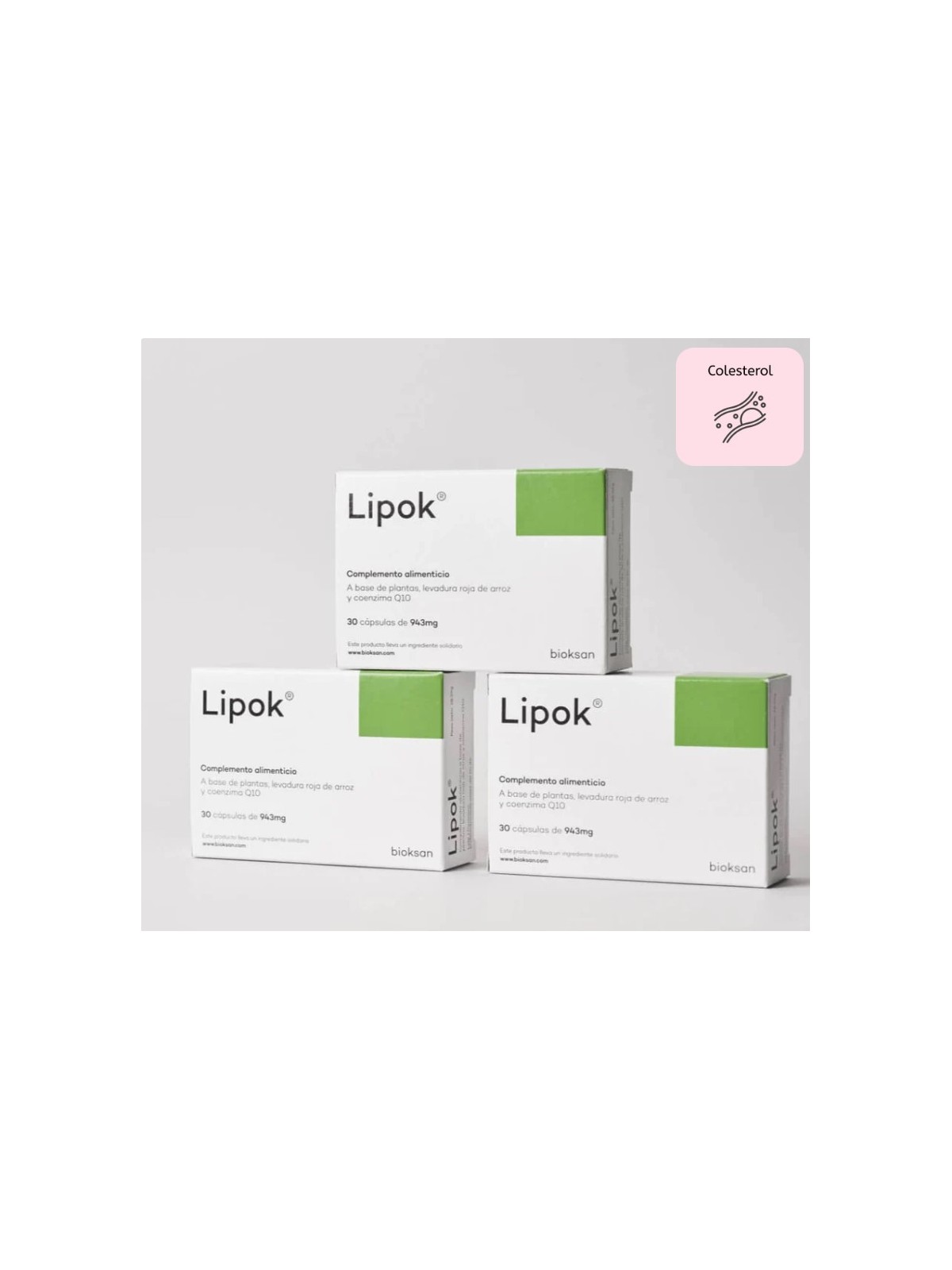 PACK 3 LIPOK 30 cápsulas