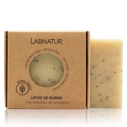 Jabón Natural artesano de Leche de burra y semillas de amapola