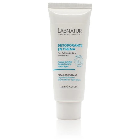 Desodorante en crema 85% ingredientes naturales, vegano, sin alcohol. Fabricado en España